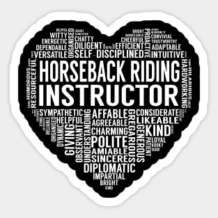 Horseback Riding Instructor Heart Sticker